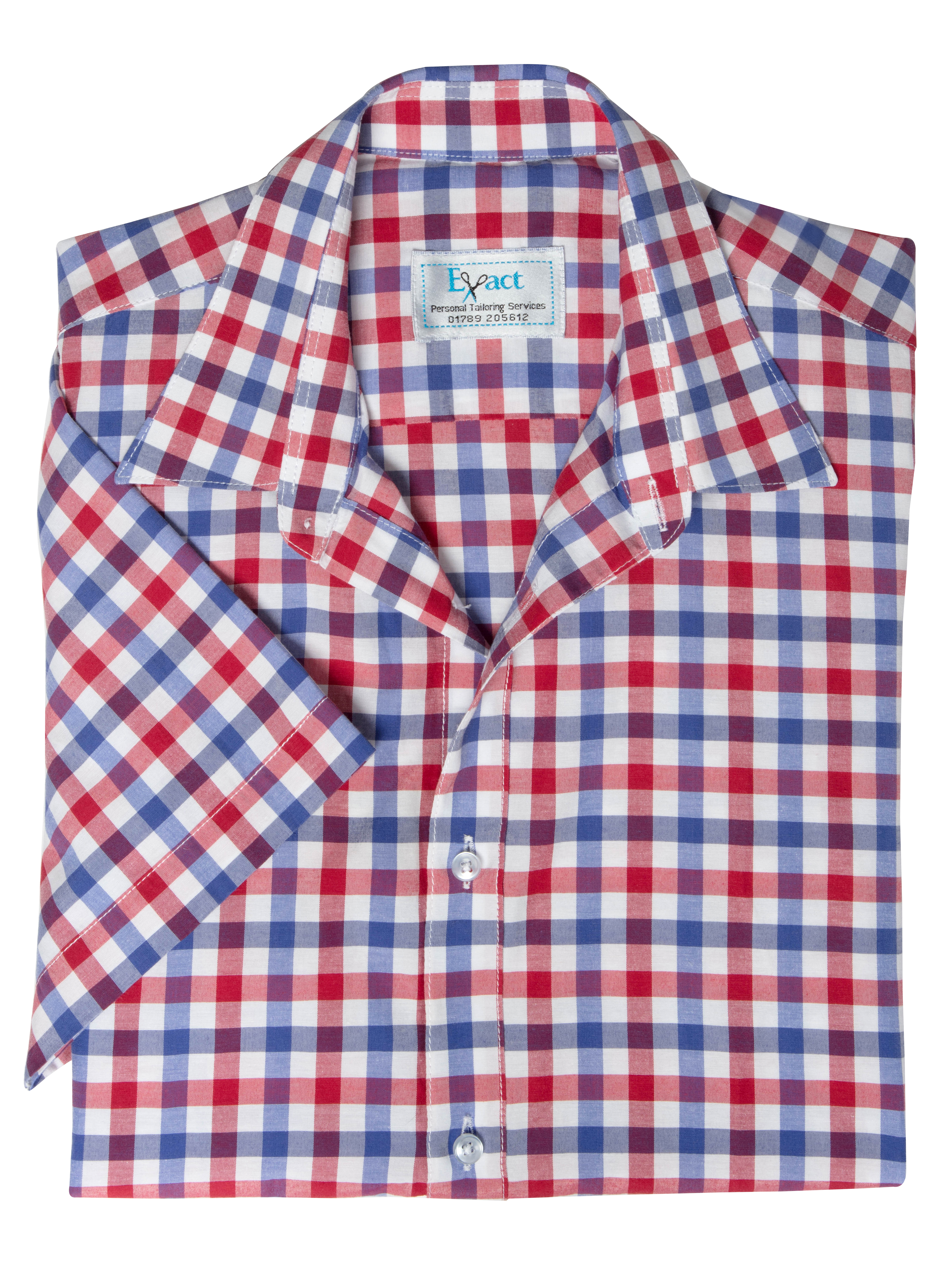 Buy tailor made shirts online - Texas Country Checks (CLEARANCE) - Red and Blue Check